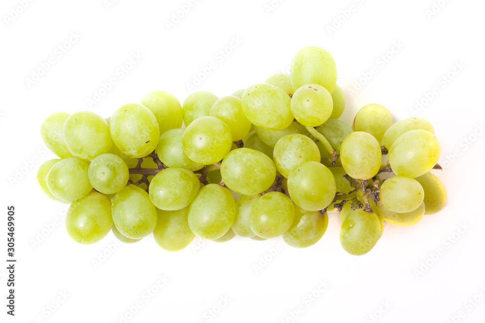 Fresh green grape on light background