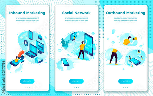 Vector social network, in and outbound marketing