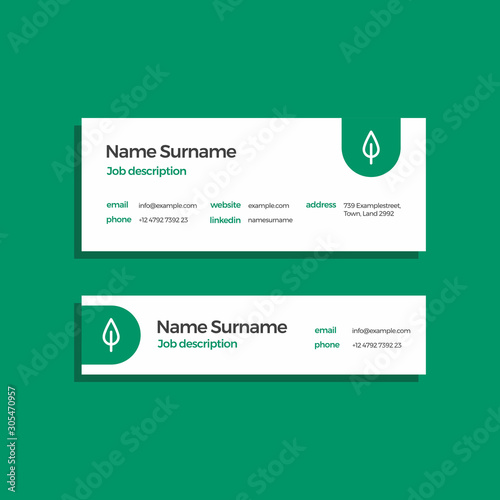 Corporate Email Signature Design Eco Green
