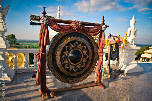old  gong in temple