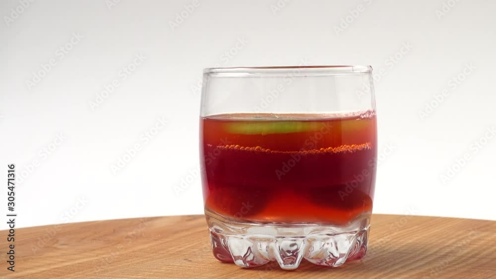 Berry jelly. Shooting in the movement. Berry jelly. Shooting in the movement.