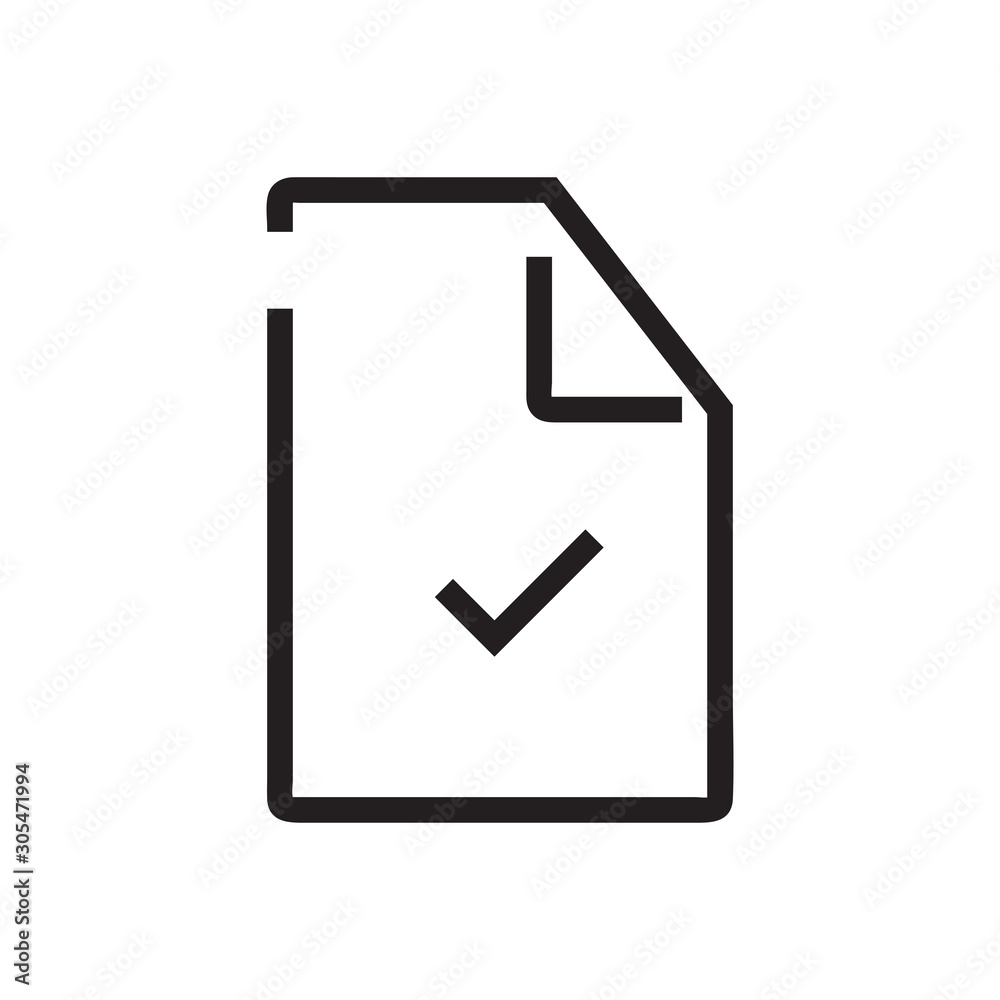 Black line Paper icon isolated on white background. Document, page, office concept. Vector Illustration Black line Paper icon isolated on white background. Document, page, office concept. Vector Illustration