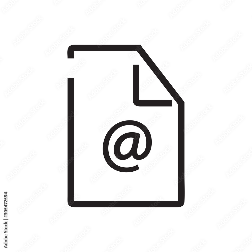 Black line Paper icon isolated on white background. Document, page, office concept. Vector Illustration Black line Paper icon isolated on white background. Document, page, office concept. Vector Illustration