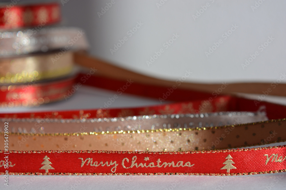 christmas ribbons background