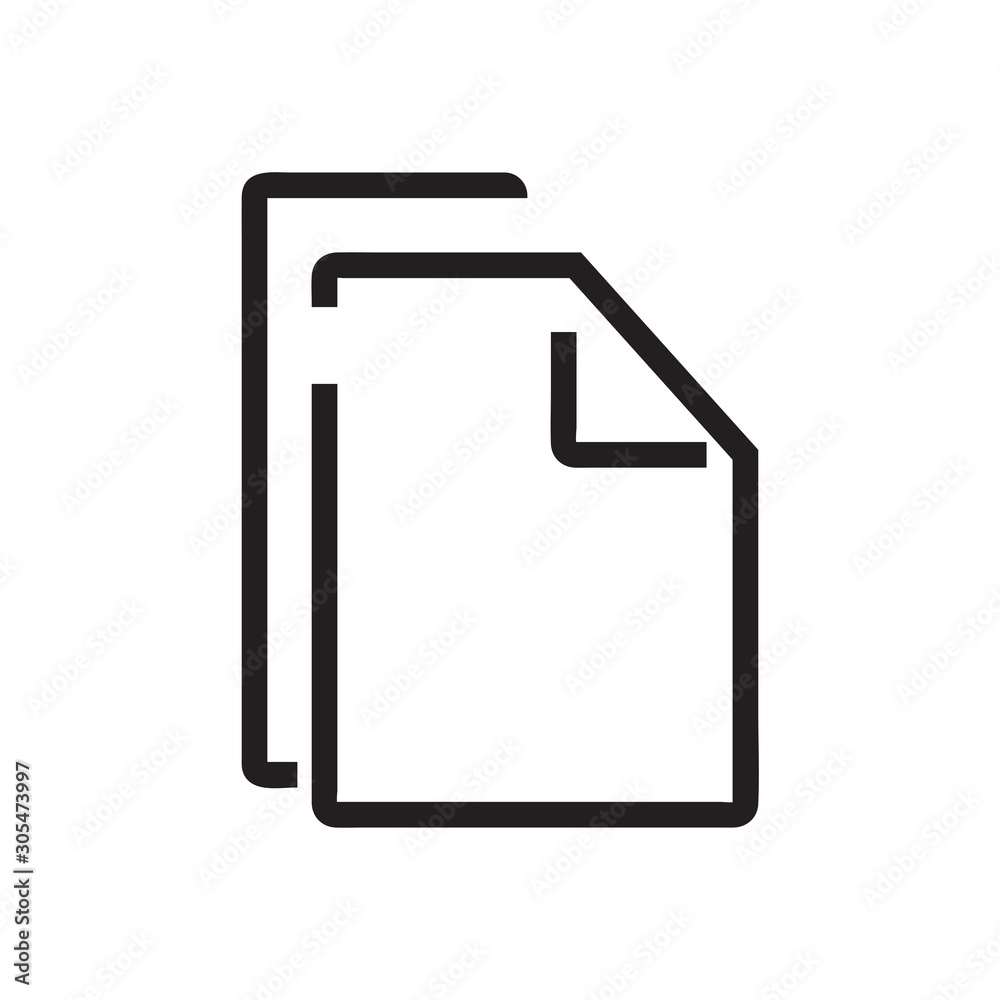 Black line Paper icon isolated on white background. Document, page, office concept. Vector Illustration Black line Paper icon isolated on white background. Document, page, office concept. Vector Illustration