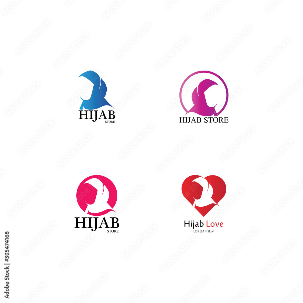 muslimah hijab logo template vector illustration design-vector muslimah hijab logo template vector illustration design-vector