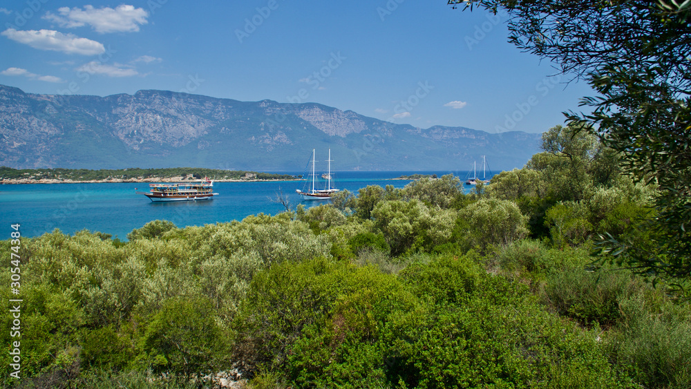 Aegean Sea Blue Cruise Excursion Boats