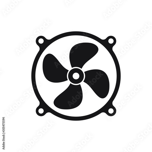 Cooling fan icon vector isolated