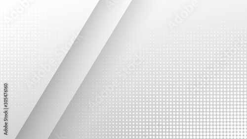 Halftone light gray geometric background. Vector minimal trendy backdrop for presentations, banners