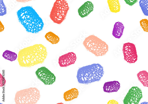 Beautiful colorful watercolor splatter on white background for cute decoration, seamless pattern, and making cool banner on ad, page, presentation and website