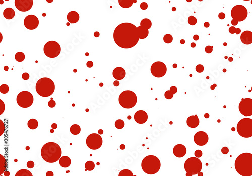 Beautiful red dots watercolor splatter on white background for decoration, and making cool banner on ad, page, presentation and website