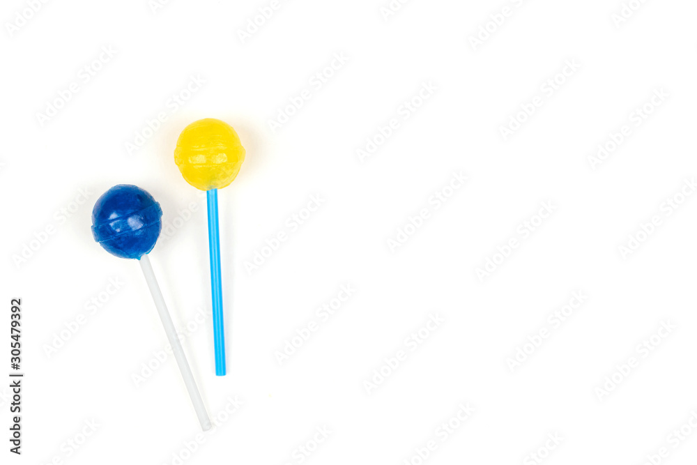 colorful lollipops isolated on a white background colorful lollipops isolated on a white background