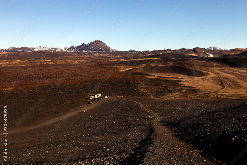 Deserted dramatic landscape of Iceland