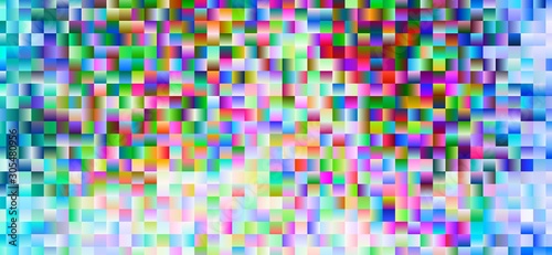 Simple mosaic art background with shiny colored square shapes.