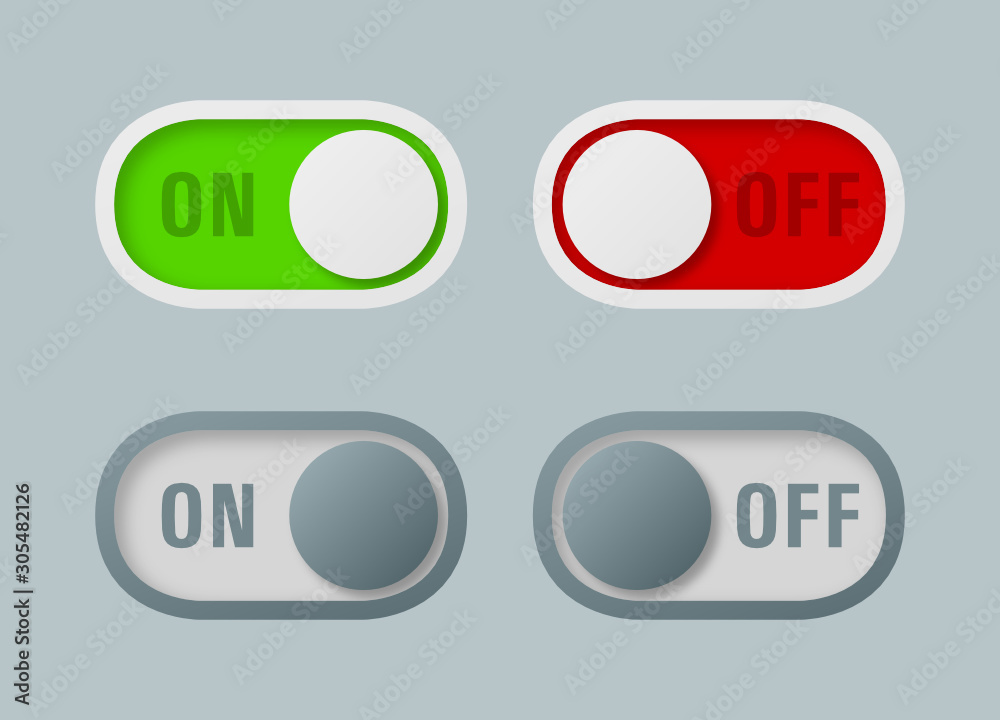 on und off Button on und off Button