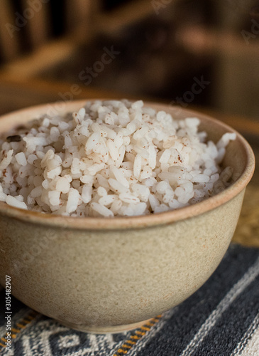 Bowl of Goan Red Rice photo