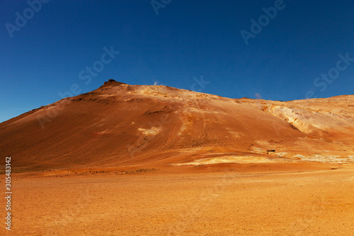 Beautiful dramatic multicolored spring landscape of Iceland like a surface of the planet Mars