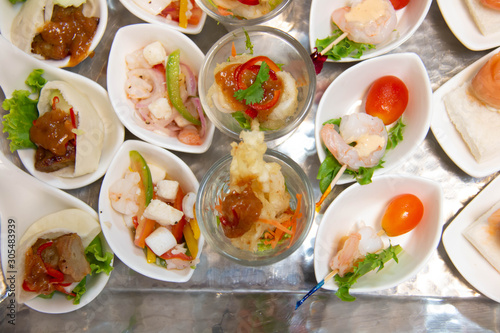  food Cocktail in small cup in event