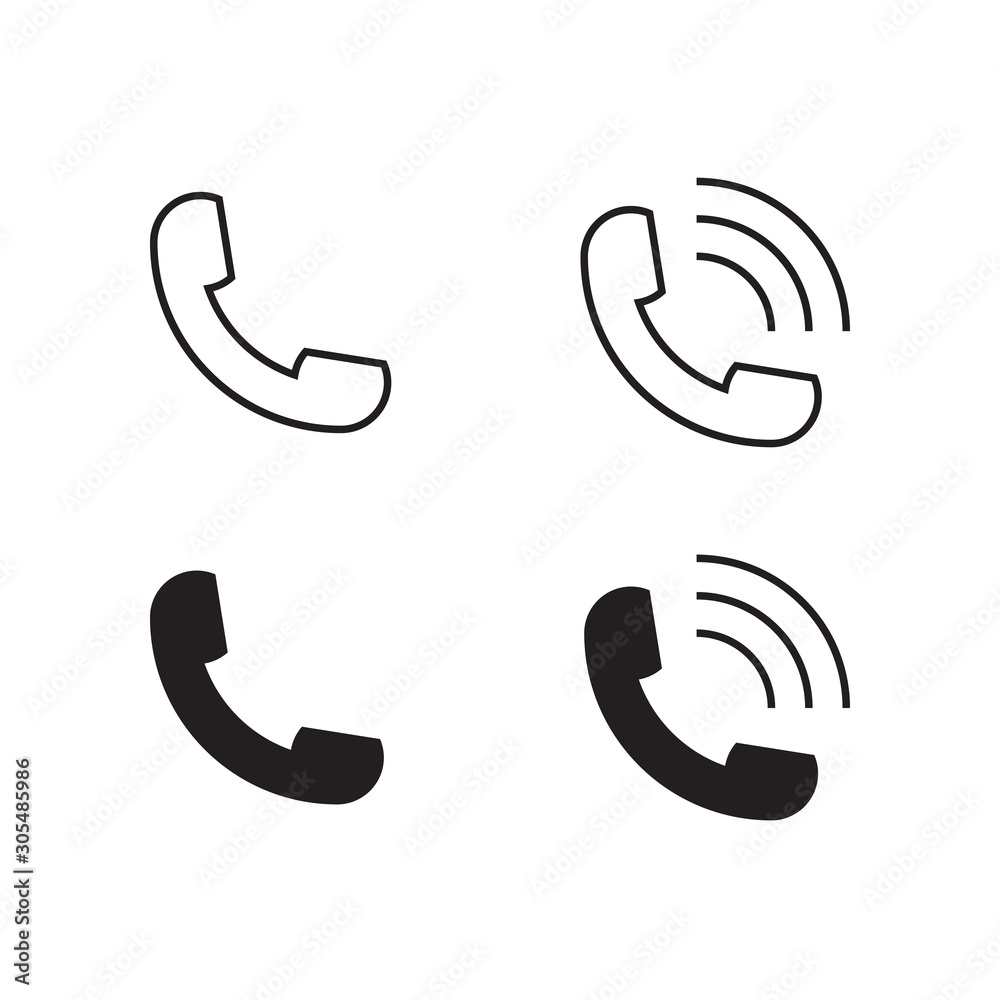 Telephone receiver vector icon. phone icon. Telephone receiver vector icon. phone icon.