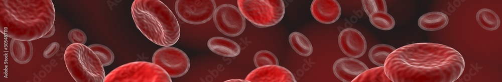 Naklejka premium blood cell in artery,medical concept,3d render
