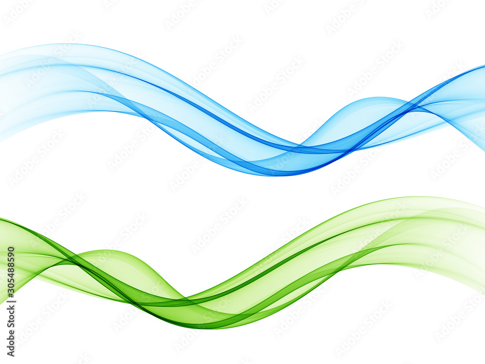 Bright green blue speed abstract lines flow minimalistic fresh swoosh seasonal spring wave transition divider editable template. Vector illustration