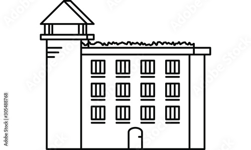 Illustration Icon Symbol of a Prison
