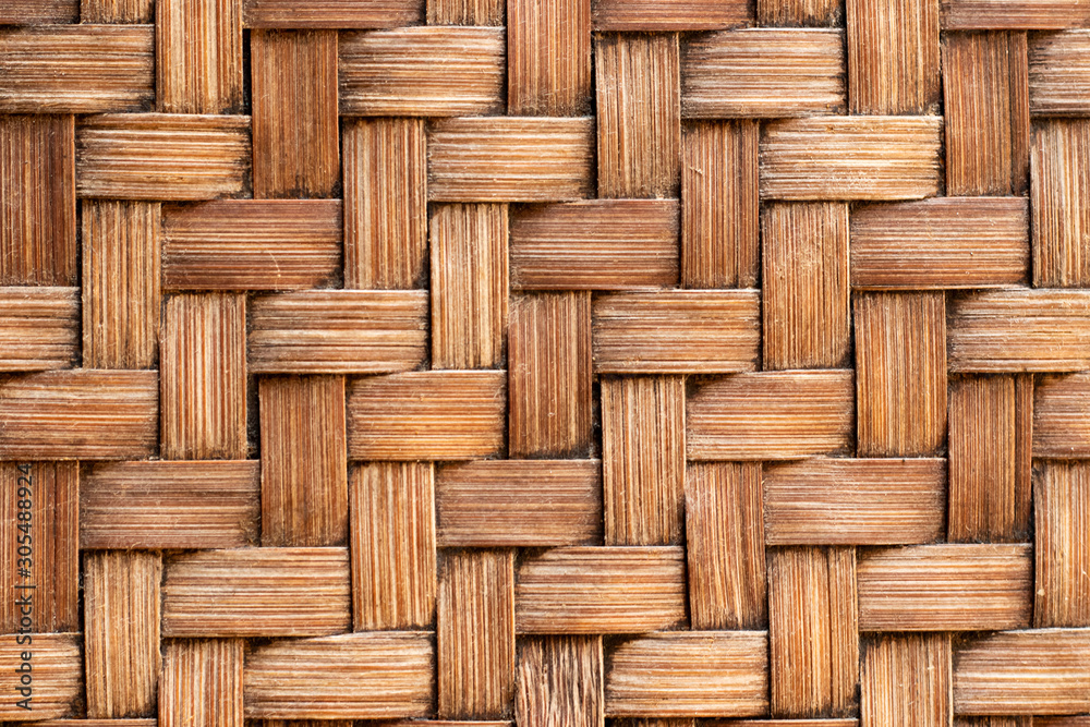 Closed up of wood weave craft textured background Closed up of wood weave craft textured background