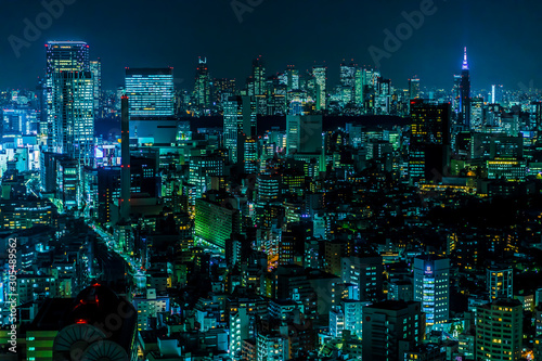 Photography Tokyo skyline, JAPAN Night view