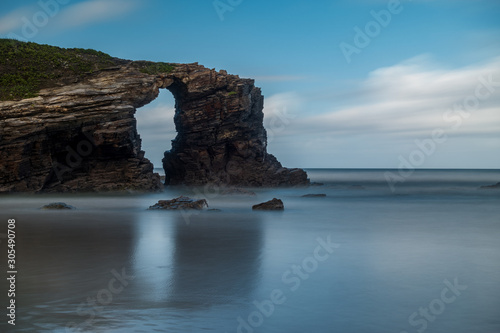Cathedral beach ultra long exposure in Galicia