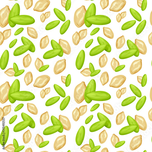 Wallpaper Mural Pumpkin seed vector seamless pattern, cartoon style design. Torontodigital.ca