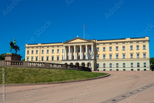 View on the Royal Palace in Oslo  Norway