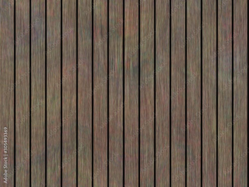 Naklejka premium Wood texture background pattern. Dark hardwood planks surface of wooden board floor wall fence. Abstract timber decorative illustration.