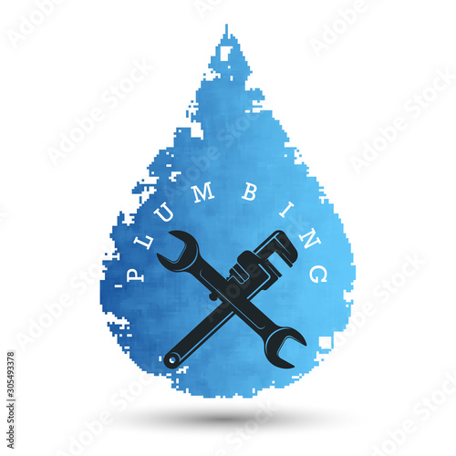 Plumbing repair and maintenance symbol