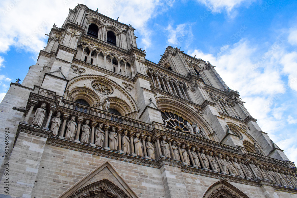 Notre Dame de Paris Cathedral in Paris, France