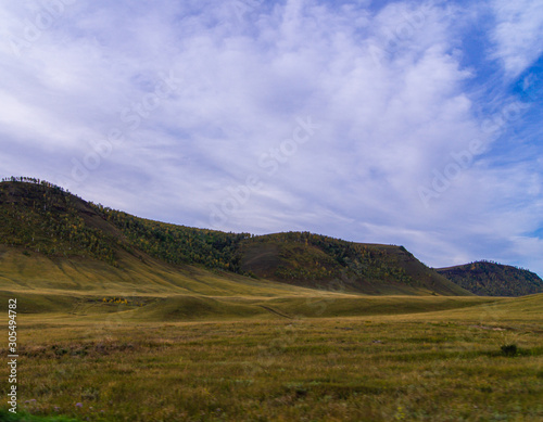 The clouds. Sky. Hills. Steppe. © Евгений Лукашенко