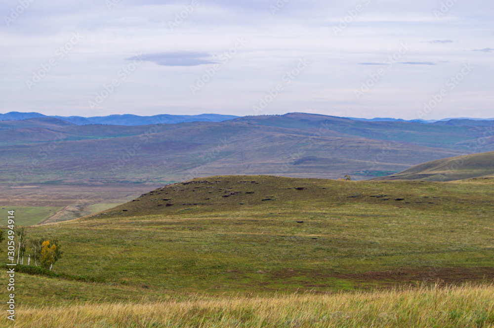 Hills. Sky. The boundless steppe.