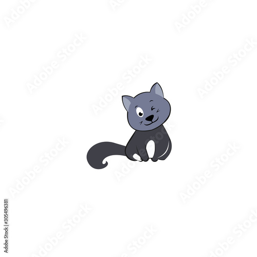 Isolated cat cartoon design vector illustrator © Bintang Aji