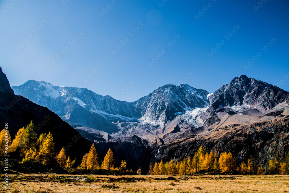 Mountains in Switzerland in fall Mountains in Switzerland in fall