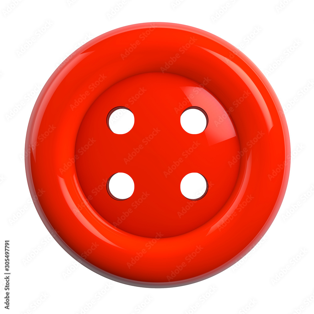 Red Button Isolated on White Background Red Button Isolated on White Background