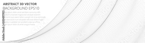 Abstract background with many particles. Optical illusion of movement.