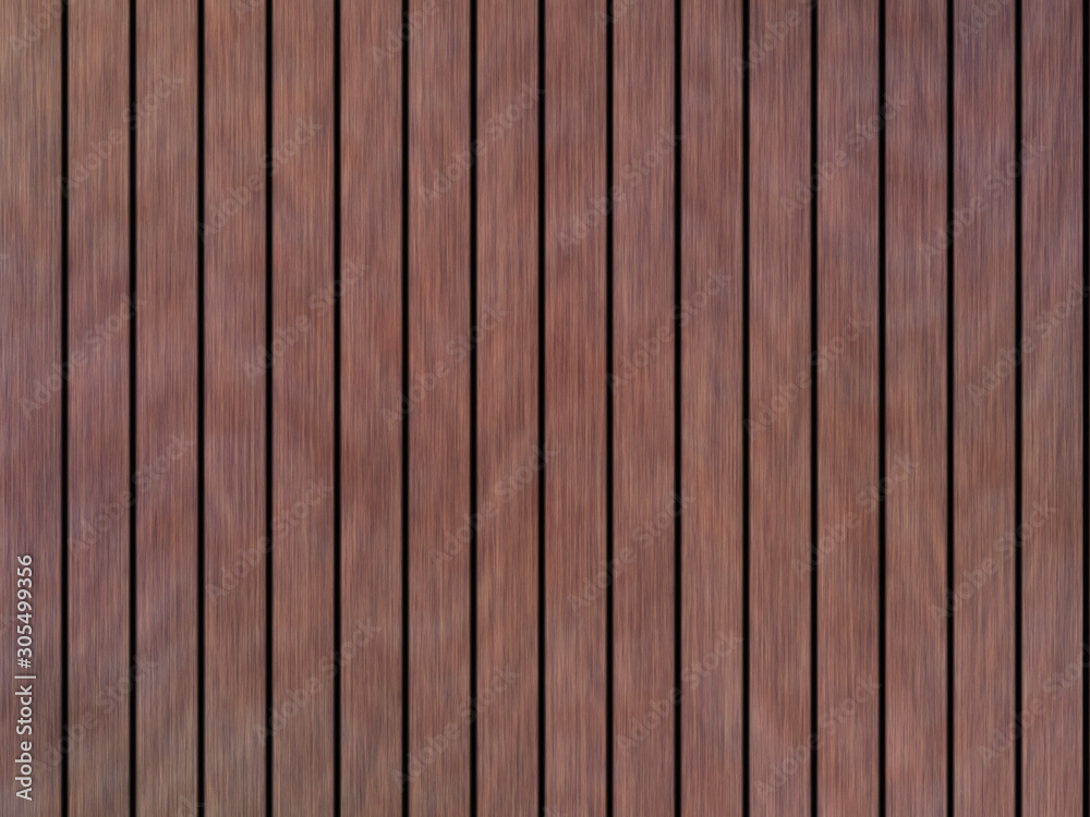 Naklejka premium Wood texture background pattern. Dark hardwood planks surface of wooden board floor wall fence. Abstract timber decorative illustration.