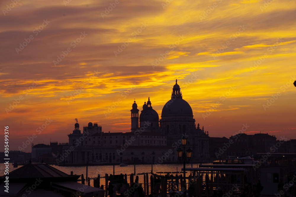 Coucher de soleil à Venise