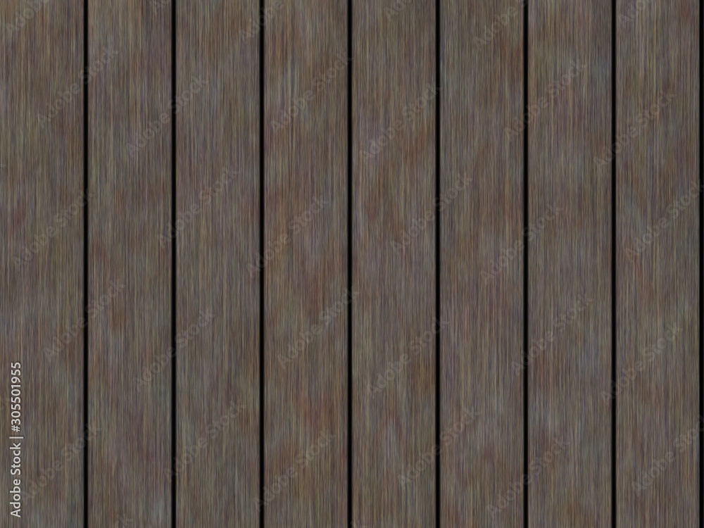Naklejka premium Wood texture background pattern. Dark hardwood planks surface of wooden board floor wall fence. Abstract timber decorative illustration.