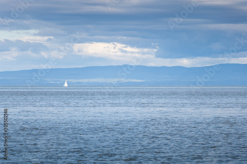 A sailing boat on the Saint-Lawrence river.  © Natalia