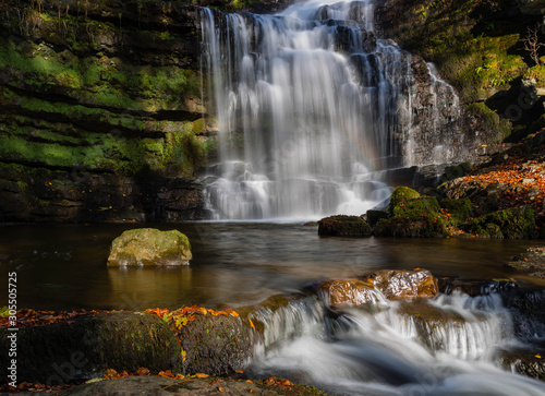 Scaleber Force Waterfall, North Yorkshire Dales UK during Autumn