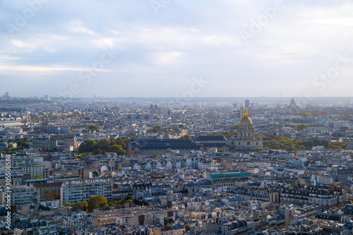 France  Paris cityscape on sunny summer day