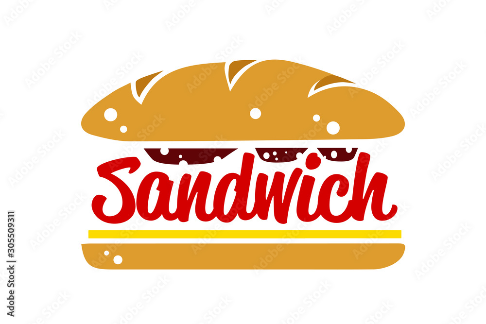 Sandwich logo vector graphic baguette