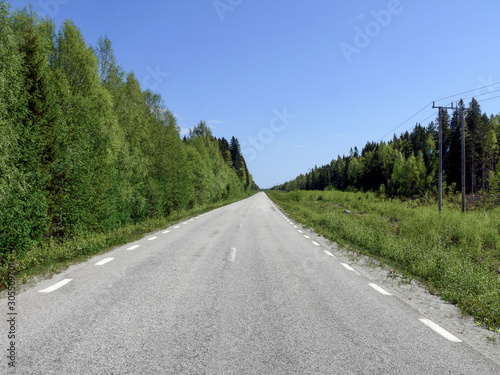 road in the mountains, norrland, nacka sweden, stockholm, sverige © Mats