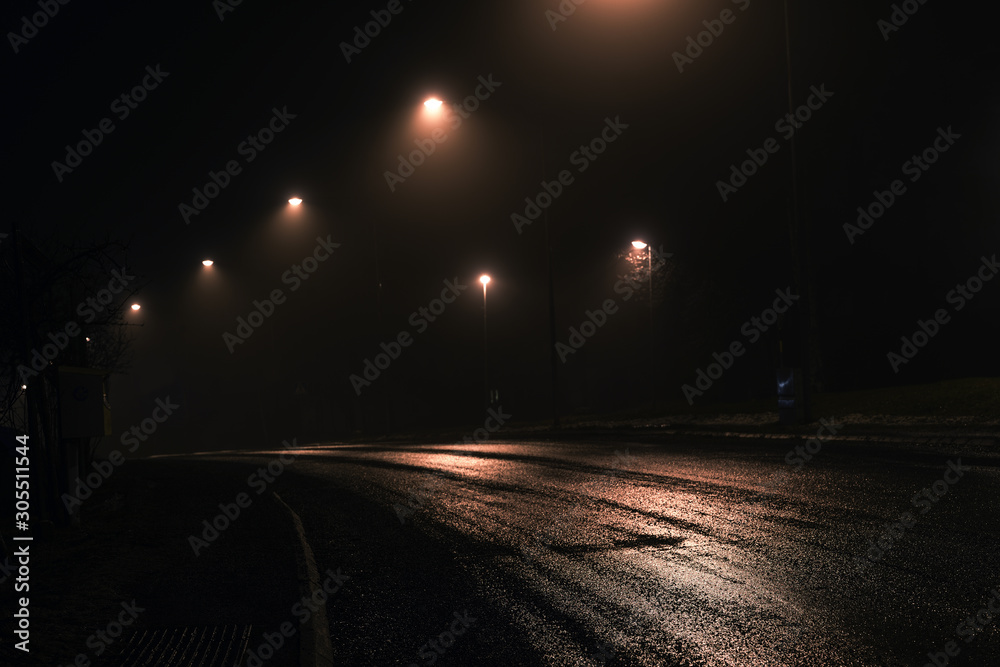 road in the night, sverige, stockholm, nacka road in the night, sverige, stockholm, nacka