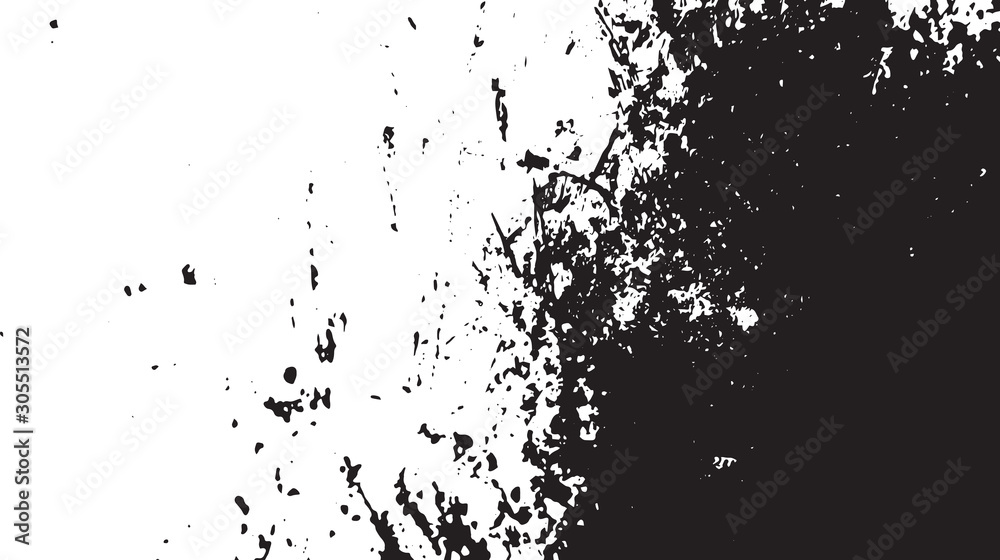 Obraz premium Black and white vintage grunge futuristic background. Abstract textured pattern, layout for design packaging, business cards, websites, postcards, posters, brochures, fabrics, covers mock-up design